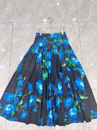 Dogg dames designer rok merk tag dames kleding bluebell print zomers straatstijl jurken voor vrouwen mode bloemen bedrukt