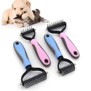 Chiens chats qui plongeait les cheveux toilettage peigne manuel de sécurité sous-couche Râteau brosse chats peigne peigne