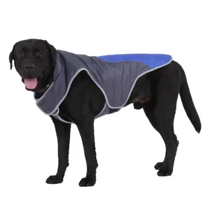 Hondenkleding Waterdicht vest Hondenjas met riemring Huisdierjas voor wandelen Waterafstotende reflecterende trui voor klein medium groot, blauw