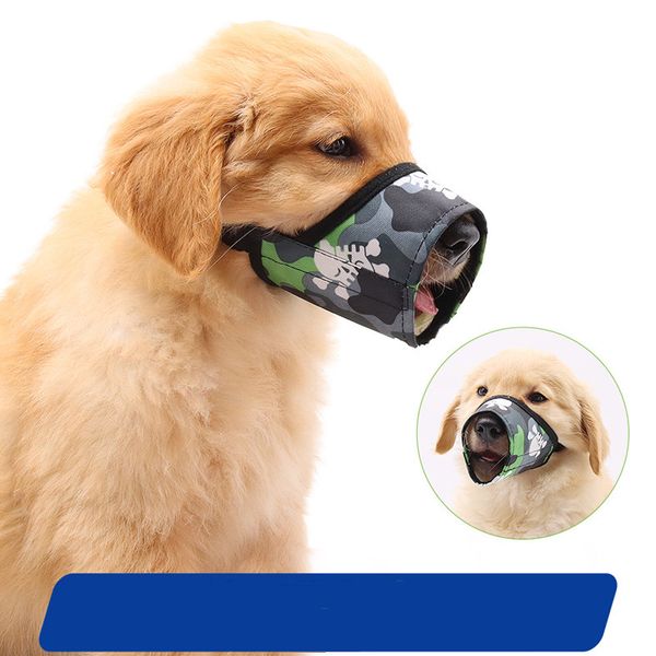 Couverture de bouche pour chiens Aboyer, mordre et prévenir la cueillette des aliments Masque de chien respirant réglable Fournitures de formation 17 styles