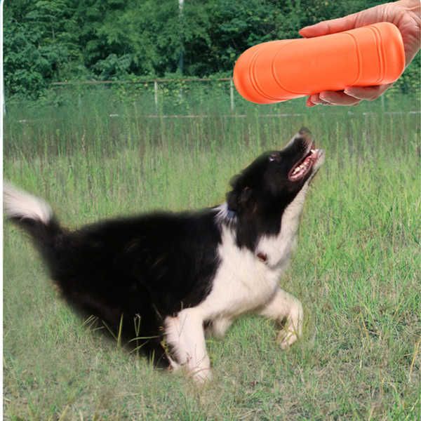 Chiens jouets doux volant Flexible disque résistant aux dents en plein air grand chien chiot animaux de compagnie formation aller chercher Silicone jouet interactif