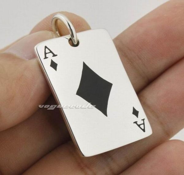 DogTag Tarot Card Black Box A Colgante de plata de ley 925 8Q021 Just Pendant9194060