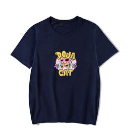 Doja kat print t-shirt lente zomer vakantie straat graffiti stijl mannen / vrouwen casual t-shirt kawaii nieuwigheid