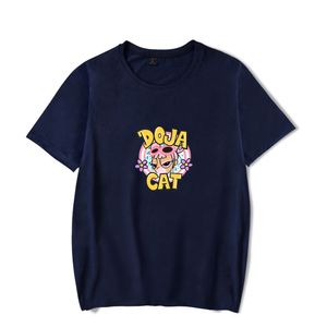 Camiseta con estampado de gato Doja, camiseta informal para hombre/mujer, estilo grafiti callejero, vacaciones de primavera y verano, novedad Kawaii