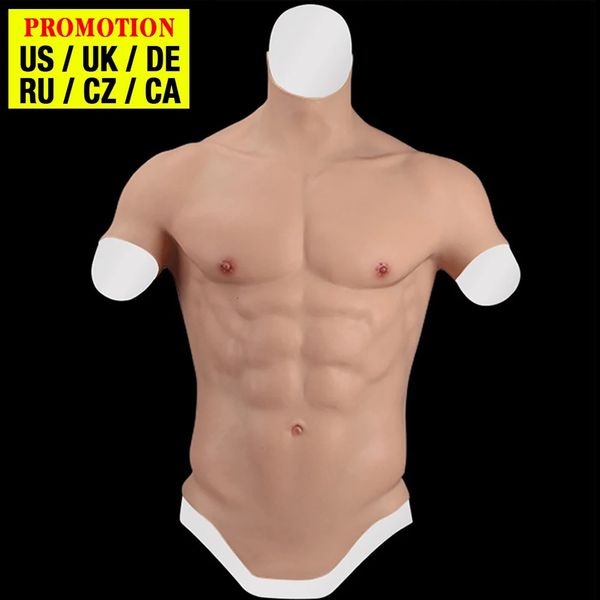 Dokier Silicone réaliste faux faux muscle corps pour les cosplayeurs Simulation artificielle Muscle Crossuseurs Man Muscle Man 240417