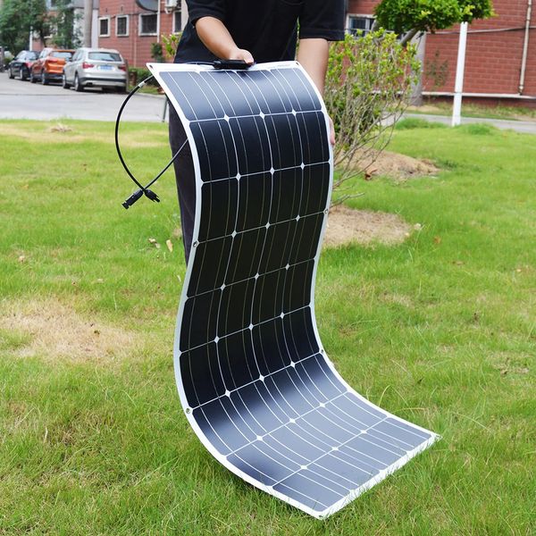 DOKIO 18V 100W paneles solares flexibles 300W Panel monocristalino impermeable Camping RV carga del hogar 12V DFSP100M 240110
