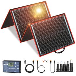 DOKIO 18V 150W panneau solaire Charge monocristallin 12V Portable pliable chine pour bateauxextérieur CampingCarRV 240110