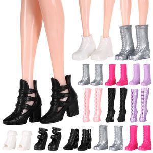 Doll -accessoires 16 schoenen hoge hakken voor 30 cm lange knieën laarzen modeheld s laars speelgoed voetlengte 2.2 cm 230424