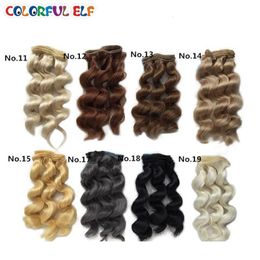 Pop Accessoires 1 Stuksslot 15 Cm * 100 Cm Bjd Sd Diy Krullend Pruiken Hoge Temperatuur Draad Pop Haar Involtini alla Romana Dikke Bjd Pruik 230904