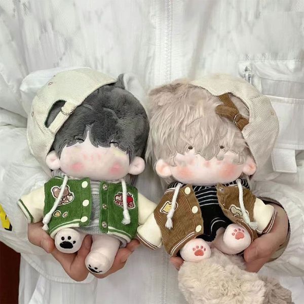 Accessoires de poupée 20 cm vêtements de mode dessin animé motif Baseball uniforme coton poupées en peluche jouant maison jouet bricolage 230629