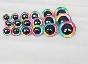 Popaccessoires 20 stuks 14-16-18-20-24-30mm-35MM 3D REGENBOOG glitter speelgoed ogen wasmachine voor wollen diy pluche pop kleur optie--R3 231213