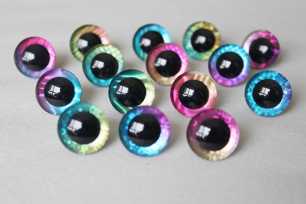 Accesorios para muñecas 20pcslotL1212mm14161820253035mm Lovely toy ojos de seguridad 3D muñeca arandela de tela para diy felpa 230607