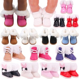 Doll -accessoires 7cm pluche laarzen schoenen kleding voor 43 cm geboren baby 18 inch meisje Amerikaans ons generatie speelgoed meisjes cadeau 230424