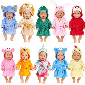 Accessoires de poupée Peignoir Animal Suit Fit 17inch 43cm Baby Born Clothes 230629