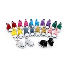 Doll -accessoires BJD 5cm 16 schoenen handgemaakt voor S mini canvas schoenvat casual speelgoed cadeau kinderen 230424