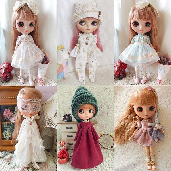 Accessoires de poupée Blyth longue jupe en dentelle Barbies robe de poupée vêtements robe de princesse pour Ymy Licca Azones Ob24 Ob27 Fr 230830