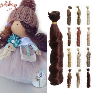 Accessoires de poupée Cataleya poupée perruque bricolage cheveux bouclés haute température soie multicolore en option 15100 cm et 30100 cm 230427