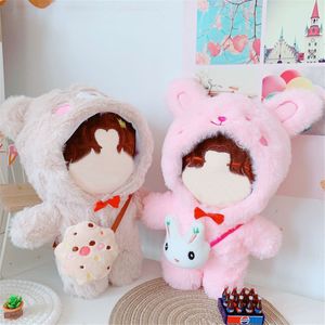 Cute Stray Kids Cartoon Plush Doll Outfit with Canvas Shoes and Messenger Bag, 20cm Stuffed Animal Jumpsuit Accessory Set