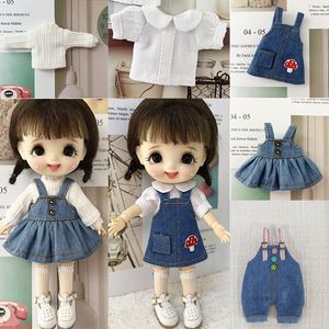 Accessoires de poupée HOUZIWA OB11 vêtements de poupée GSC 112 BJD robe de poupée Jean 230427