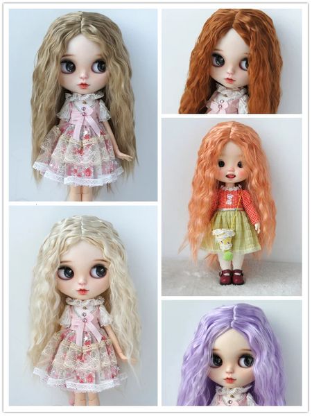 Accesorios para muñecas JD706 Todos los tamaños para peluca de muñeca larga y rizada Mohair sintético suave YOSD MSD SD Blythes Cabello al por mayor Pelucas BJD Accesorios para muñecas 231208