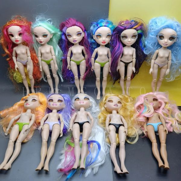 Accesorios para muñecas Original Rainbow Middle School 29 cm Moda Big Sister No Eyeball Doll Girl DIY Play House Regalo Juguete 231208