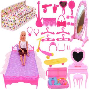 Doll Accessories Furniture Clothes Bed Mirror Decoration Food Helmet for BJD