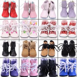 Doll -accessoires schoenen laarzen 5 cm hightop pu om te kiezen voor 145 inch Wellie er 3234cm Paola Reina kleding 230322