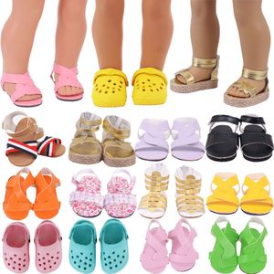 Pop Accessoires Schoenen Sandalen Laarzen Voor 18 Inch Amerikaanse 43 Cm Baby Geboren Onze Generatie Meisjes Kleding Sandaal Speelgoed 230629