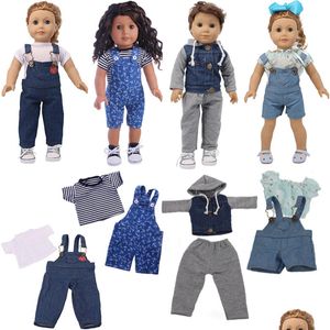 Doll Apparel Casual Dress Apparels 46 cm/18in American Outfits Kostuumaccessoires Drop Delivery Toys Gifts Dolls DHNJ9