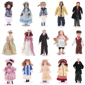 Poppenlichamen onderdelen 1 12 huis miniatuur porselein mensen modelleren mooie jeugdjongen meisje decor huis speelgoed 230329