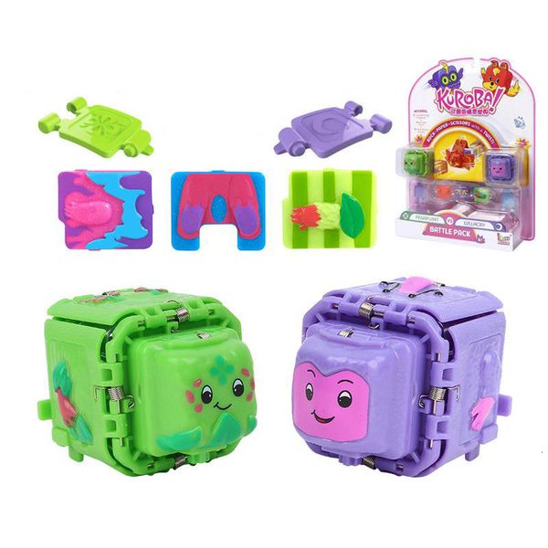 Corps de poupée Pièces 2pcs / set Kuroba Doigt devinant Jeu Déformation Jouets éducatifs Roche Papier Ciseaux Bataille Garçon et Fille Fête De Famille 230329