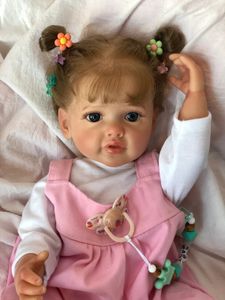 Doll Bodies Parts NPK 55CM Full Body Silicone Waterproof Toddler Girl Princess Betty Lifelike Sof Touch 3D Skin Multiple Layers Painting 230329