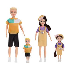 Dollcollectie Sweet Family Doll House vier Family Series Character Set 9 Action Doll Set Diy Girl Gift Mini Doll House Supplies (23 cm en 5 inch)