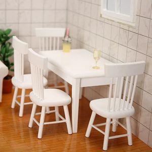 Doll House Accessories 1 12 Mini Wooden Tables Dollhouse DIY Decoration Mini Scene Table and Chair Model Table Furniture Toys Doll House Accessories 231013