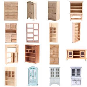 Poppenhuisaccessoires 1 12 Schaal Miniatuur Houten Chinese Klassieke Garderobe Mini Kast Slaapkamer Meubelsets Home Living Voor Poppenhuis 230830