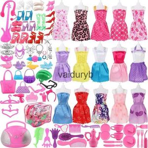 Accessoires de maison de poupée 105 pièces s vêtements de poupée chaussures accessoires bijoux collier accessoire adapté 18 pouces s poupée 1/6 BJD jouets pour fillesvaiduryb