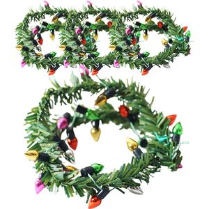 Accessoires de maison de poupée 4 PCS Dollhouse Ornements Garland Toys Christmas Free Furniture Simulated Croure Light Plastic Pendentids 230812