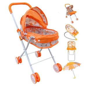 Accessoires de maison de poupée Bébé poupée poussette enfants jouer maison jouets Simulation meubles poupée panier tout-petits bébé filles jouets cadeaux poupée accessoires 231018