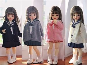 Accessoires de maison de poupée BJD vêtements adaptés pour 1 6 cardigan tricoté de poupée 4 couleurs manteau de style lâche 230630