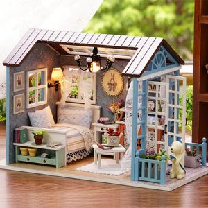 Maison de poupée accessoires assemblage de construction bricolage Mini jouet meubles cadeau d'anniversaire pour enfants à la main 3D Puzzle maison créer 231102