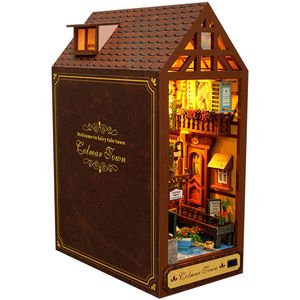 Accessoires de maison de poupée livre de bricolage fait à la main dans la série de livres assemblage modèle de construction miniature en bois avec des kits de meubles jouet cadeau 221122