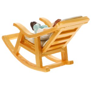 Accessoires de maison de poupée maison à bascule miniature chair à chair décoratif bricolage meubles de bricolage poupées 230812
