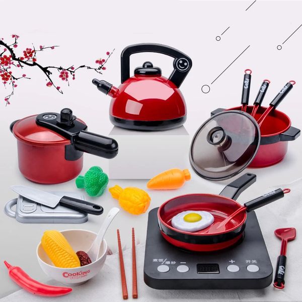 Accessoires de maison de poupée, ensemble de jouets de cuisine pour filles, cuisine, coupe de bébé, ustensiles de fruits, Simulation pour enfants, éducation, jeu de simulation 231207