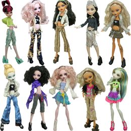 Poppenhuisaccessoires Mix outfits voor Monster High Fashion zonnebril Speelgoed Rok Feestjurk Kleding Ever After JJ 231122