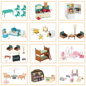 Poppenhuisaccessoires Speelgoed Bos Familie Montessori Keuken Miniatuur 1 12 Speelgoed Poppenhuismeubilair voor meisjes 230830