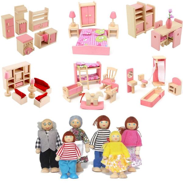 Accesorios para casa de muñecas Muebles de casa de muñecas de madera Juguete en miniatura para muñecas Niños Niños Jugar mini juegos Juguetes Niños Niñas Regalos 230830