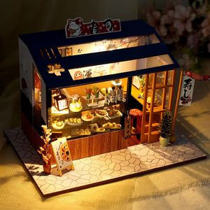 Doll House Minature Dollhouse Accessories Window Furniture Lighting Kit Puzzle Building for Children Toys Birthday Gift TD35 240129