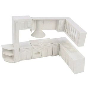 Poppenhuis miniatuur speelgoed huis kast keuken meubels mallen home decor kit