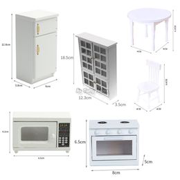 Cuisine Doll Kitchen 1/12 ACCESSOIRES MINIATURES Meubles en bois Mini Toys Fridge Lockers Cabinet Kid