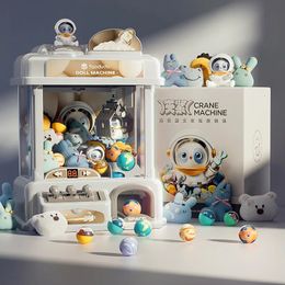 Machine de poupée enfants jeu à pièces jeu Mini griffe attraper jouet grue Machines musique poupée enfants cadeaux de noël jouets Claw Machine 240105